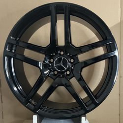20x10 inch 5x112 New Wheels Gloss Black Rims Set of 4
