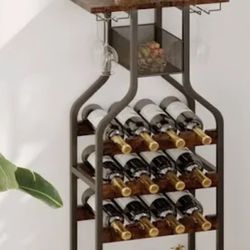 Metal Wine Rack Wine Bottle Holders Stands Freestanding New