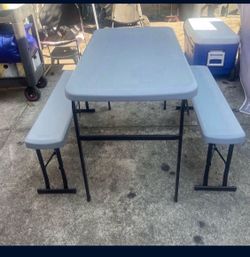 Lifetime 42" Table with Benches (HDPE & Powder Coated
