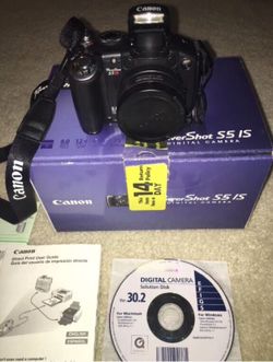 Canon black powershot s5 is