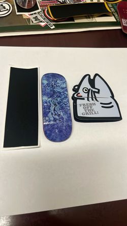 Catfishbbq Strings Freshwater Fingerboard Deck Rare 34mm New Pro Style