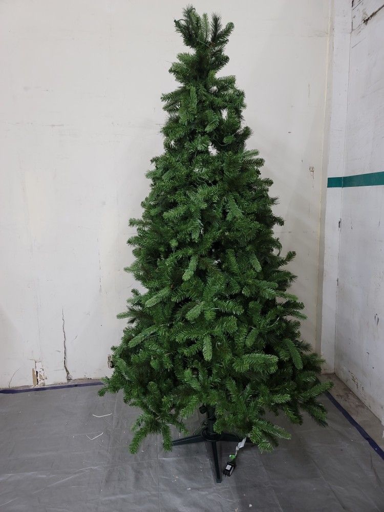 Evergreen Classics TG76P4751D17 Pre-Lit Norwich Spruce Quick Set Artificial Christmas Tree, 7.5′, Color-Changing Lights