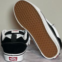 VANS Knu-Skool Suede Sneakers Mens Size 9.5 White/Black Casual Skate Shoes
