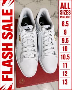 PUMA Ace Court Shoes Men's White Green Sneakers 406570-01 New In Box Pick Size