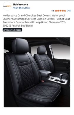 Huidasource Custom Fit Jeep Grand Cherokee Seat Covers - Full Set/Black