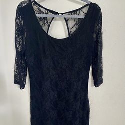 ASOS petite Black Lace Mini Dress