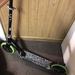 Huffy Green Machine Folding Pro Kick Scooter for Kids