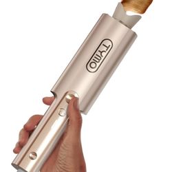 TYMO CurlPro Plus Automatic Rotating Curling Iron - Upgraded Long Barrel Curling Wand, Gold, 1 1/4Inch 