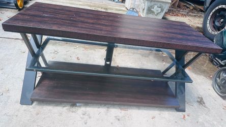 TV stand with glass shelve