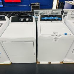 GE- Commercial Grade 4.3Cu Washer+Agitator+7.2Cu Gas Dryer  