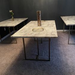 3 Tables Marble Dining Table