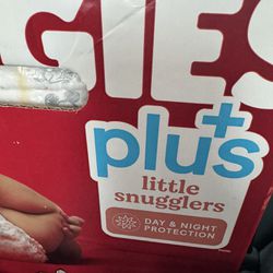 Huggies Plus 192 Ct Size 1 New Open Box  Little Snugglers  Girls  Diapers