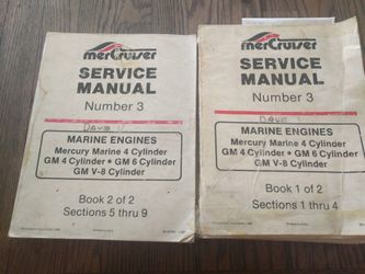 MerCruiser 3 service books 1 thro 9