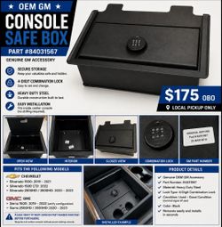 OEM GM Center Console Lock Box – Silverado Sierra