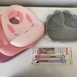 Silicone Baby Feeding Bundle, all for $10