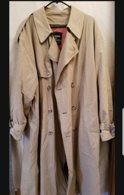 London Fog 44R Tan Mens Overcoat 