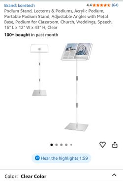 Clear Podium Stand