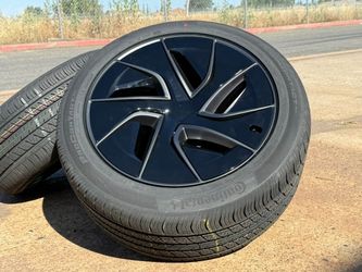 4x NEW 2026 Tesla Model S 2026 19" Wheels Rims Magnetite Continental A/S 100%