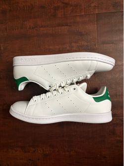 ADIDAS MENS STAN SMITH SHOES ‘WHITE GREEN’