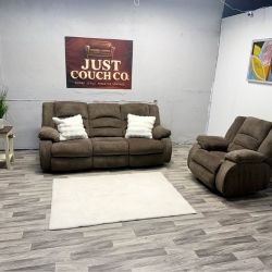 Free Delivery - Raymour & Flanigan Gray Reclining Couch And Rocking Chair