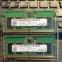 16GB (2x8) DDR5 5600MHz SODIMM Laptop Memory