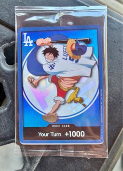 Dodgers One Piece Dodgers One Piece Night Monkey D. Luffy Promo Card /Hat