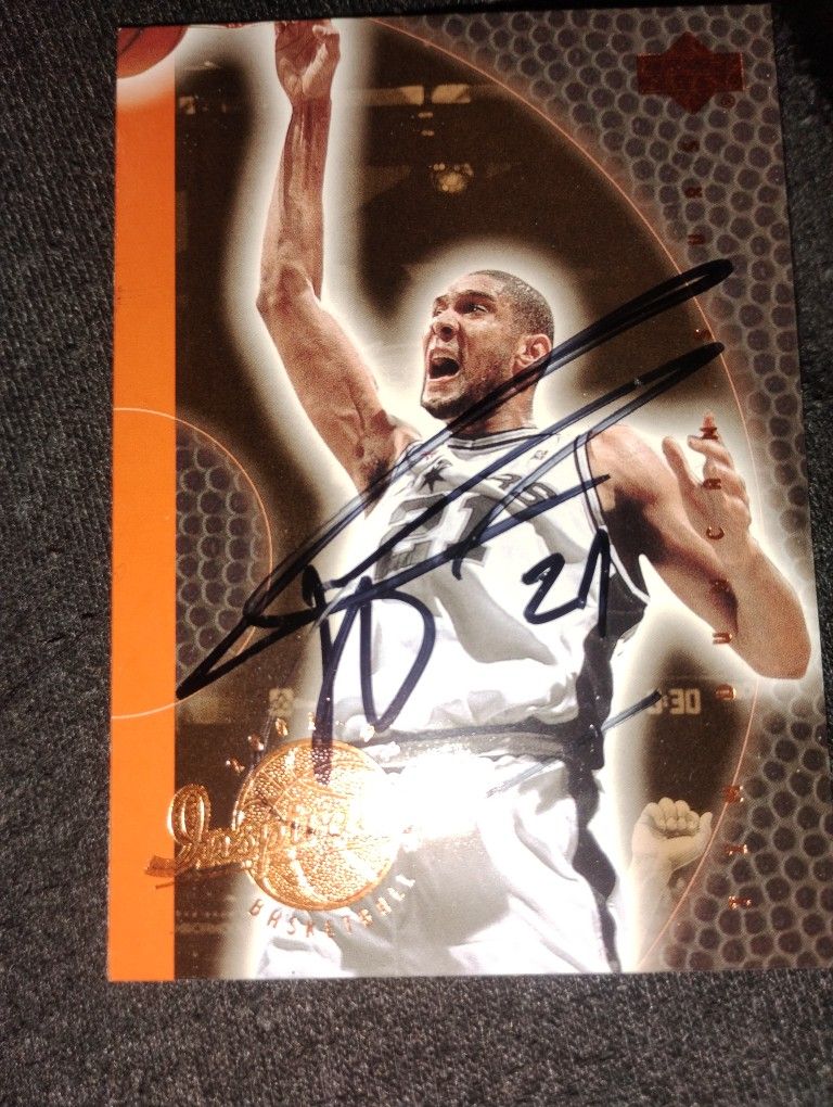 Tim Duncan Autograph NBA Card San Antonio Spurs