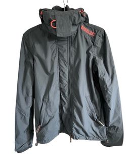 Superdry Charcoal and inner Neon Orange Jacket