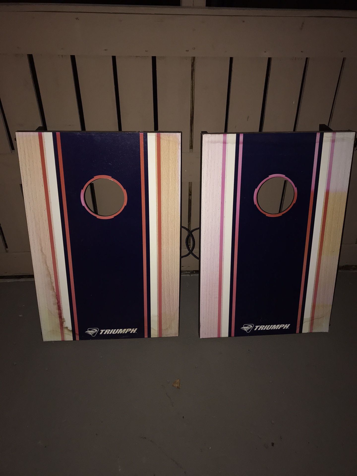 Corn hole boards 35 inches by 29 1/2 inches