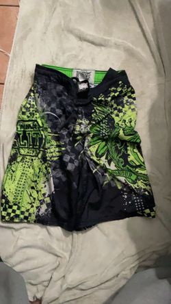 MMA Elite Fight Shorts Black Green