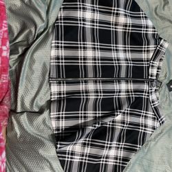 B/W PLAID O-RING SKIRT 