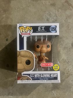 Funko Pop ET with Glowing Heart Target Exclusive #1258 Glow in the Dark