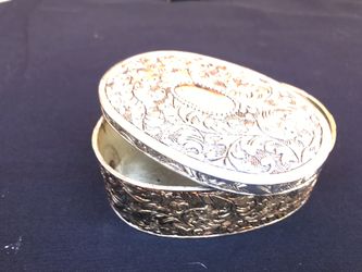 Silver trinket box - used for wedding rings