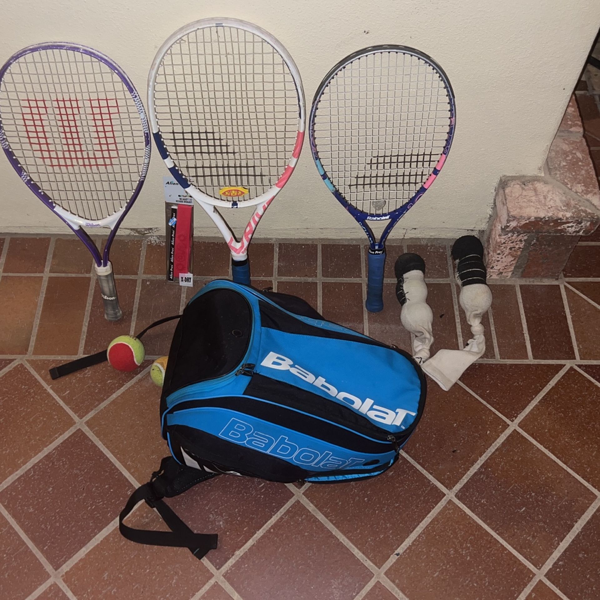 Kids Tennis Rackets And Bag…Original Cost $240-