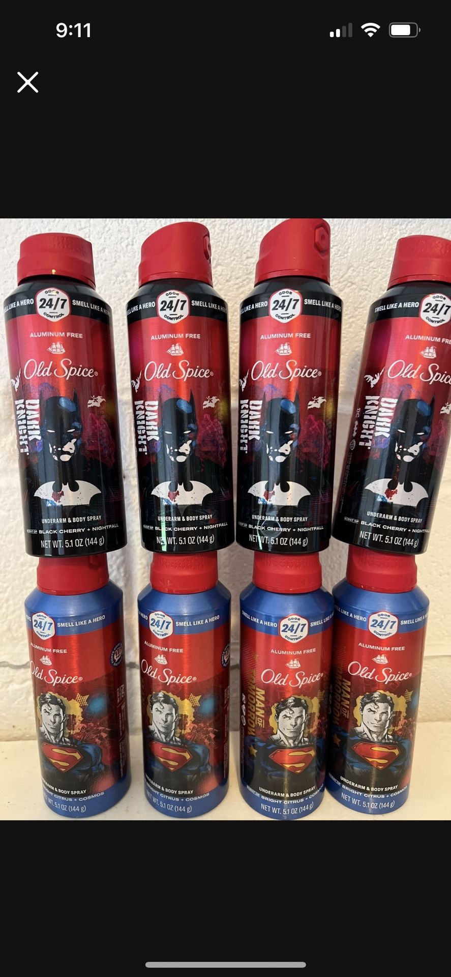 Old Spice body spray $4 Each
