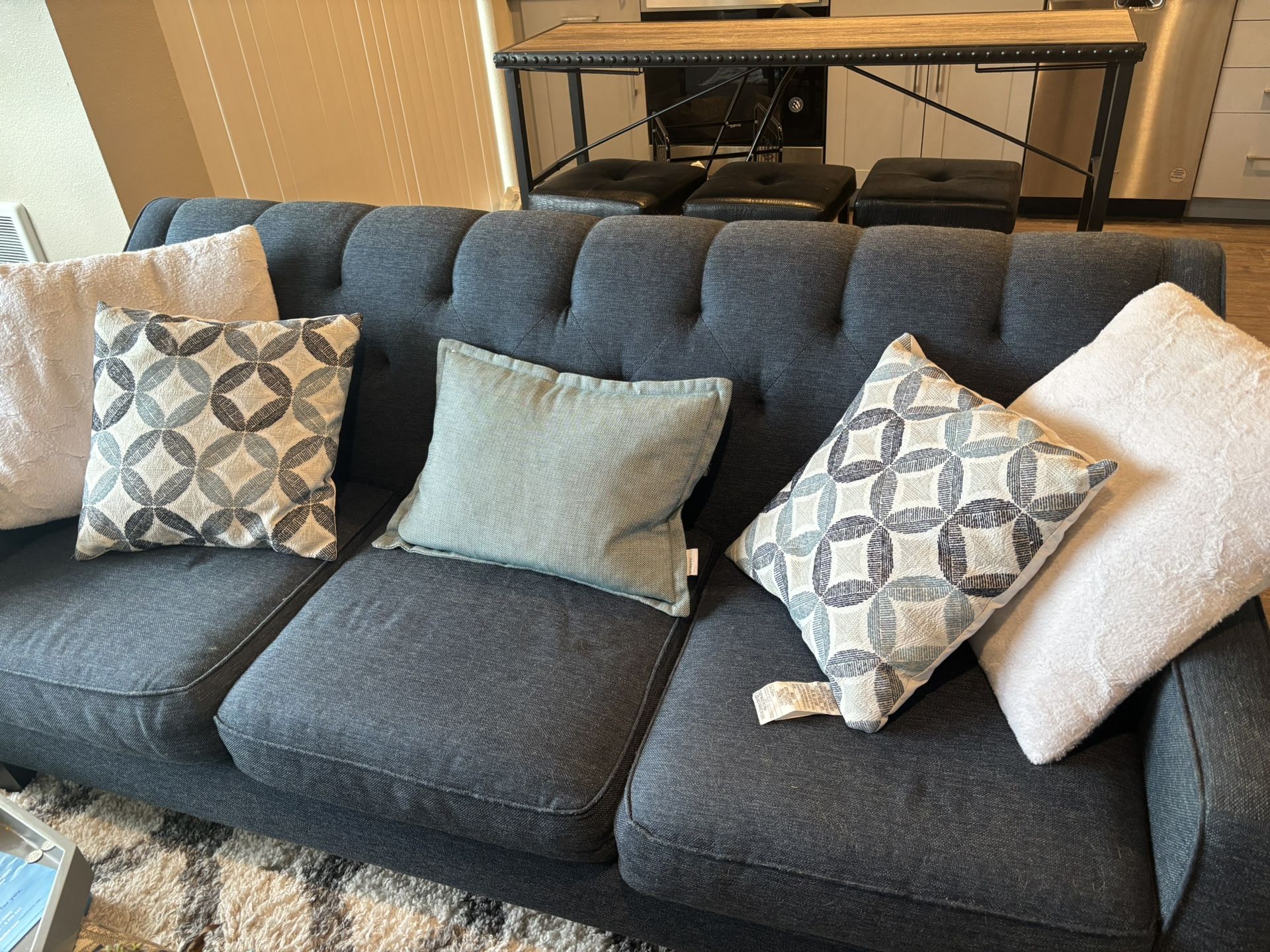 Macys Denim colored Sofa
