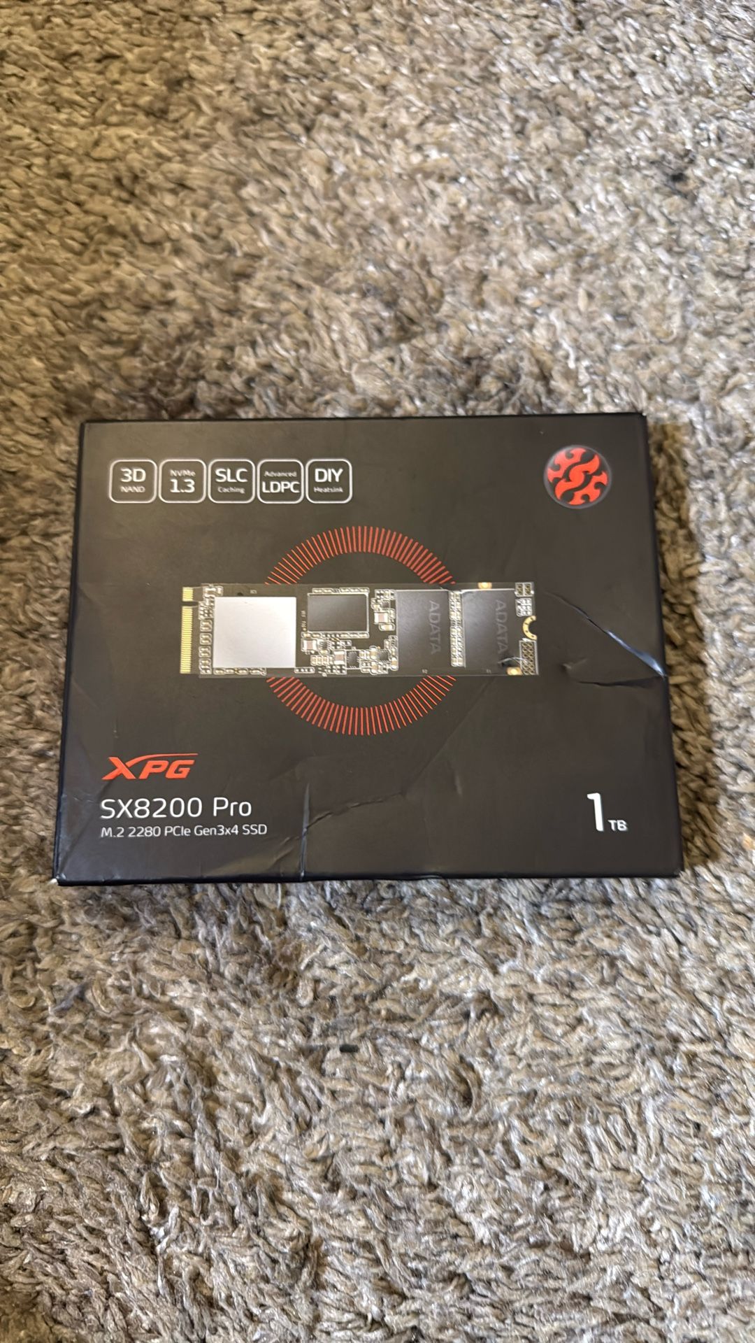 ADATA XPG SX8200 Pro 1TB 3D NAND NVMe Gen3x4 PCIe M.2 2280 Solid State Drive R/W 3500/3000MB/s SSD (ASX8200PNP-1TT-C)