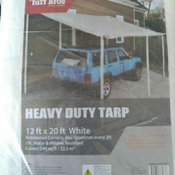 12x20ft Heavy Duty White Tarp New  $35.00