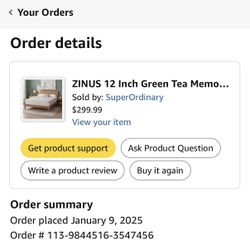 Zinus 12 Inch Queen Mattress Memory Foam