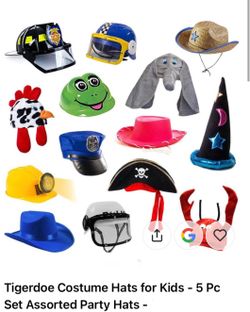 Tigerdoe Costume Hats for Kids - 5 Pc Set Assorted