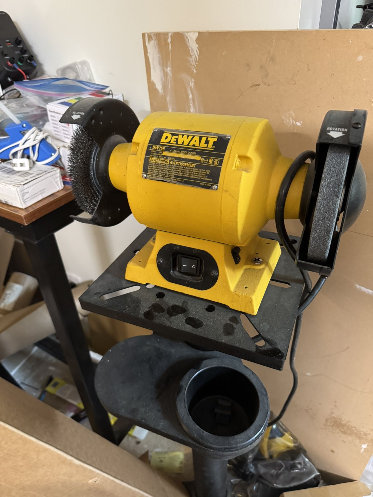 Dewalt 6” Bench Grinder With Heavy Iron Stand