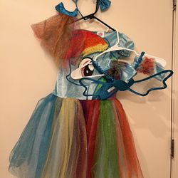Rainbow Dash Girls Costume Y7-8