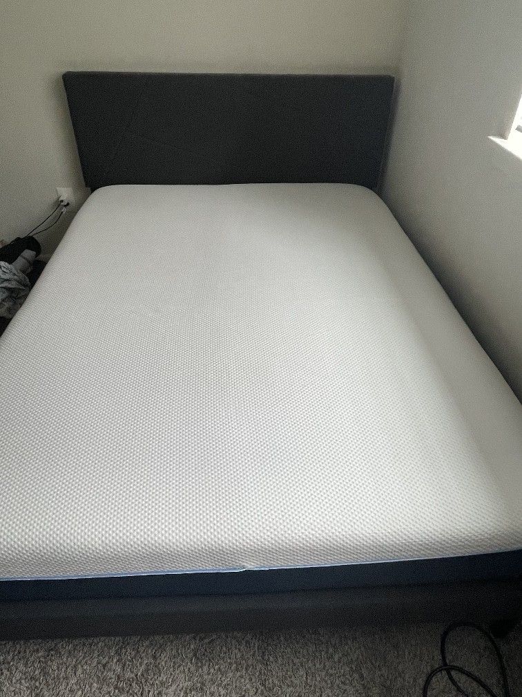 Queen Sensorpedic Mattress And Bed frame 