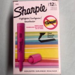 Sharpie Pink Highlighters. 12 Count Brand New In Box.