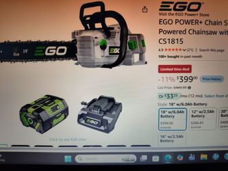 56 volt ego chainsaw