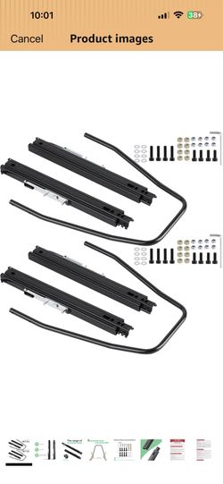 Slider Seat Track Set of 2 with Seat Mounting Hardware kit, Universal Racing Seat Slider fit for Most Aftermarket Bucket Seat and Racing Seat