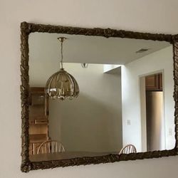 Antique ornate gold Victorian mirror home decor
