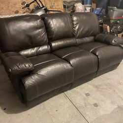 Brown Leather Couch