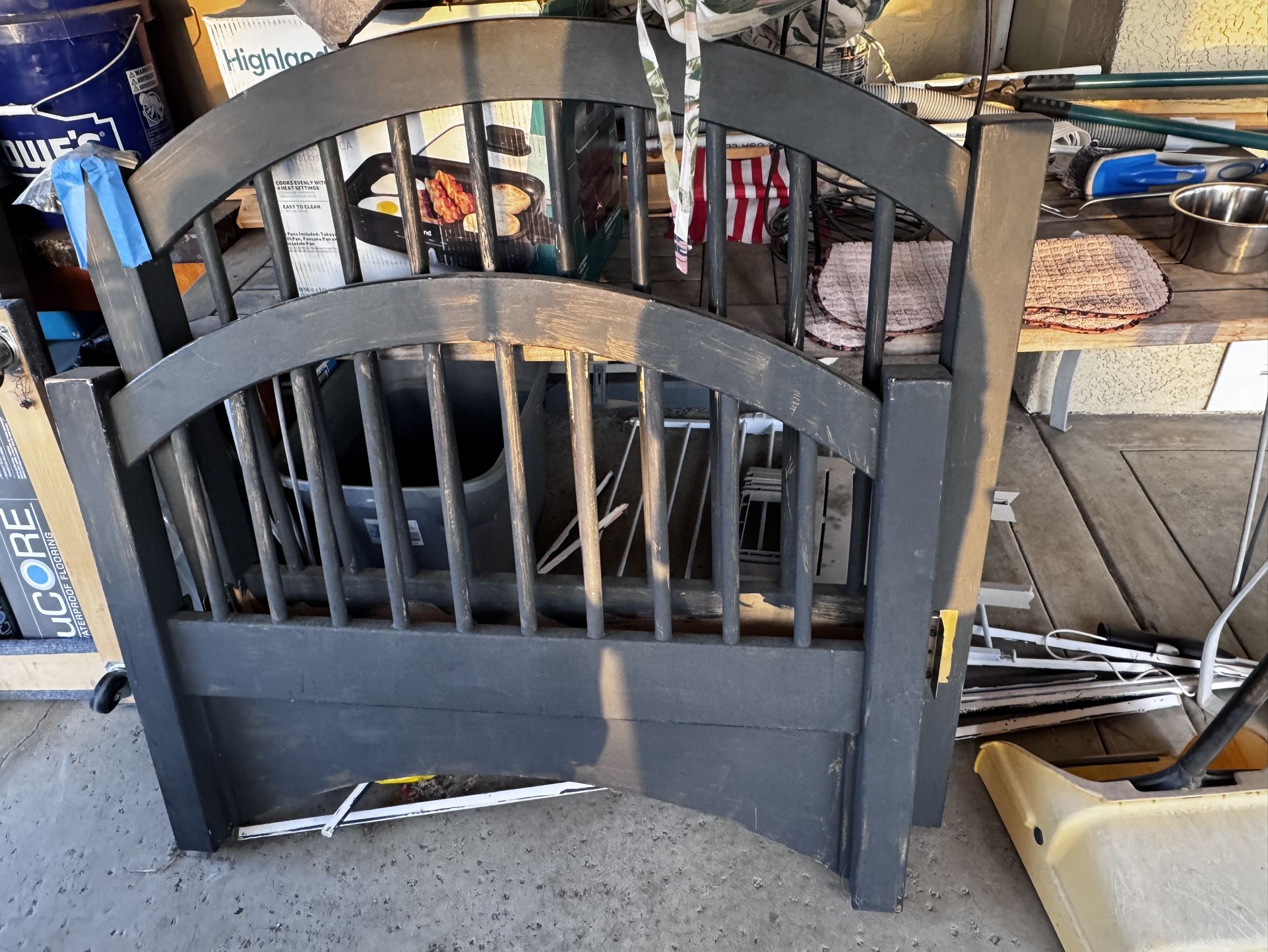 Twin Bed Frame & Side Table