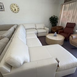 Radley 4Pc Leather Sectional with Chaise